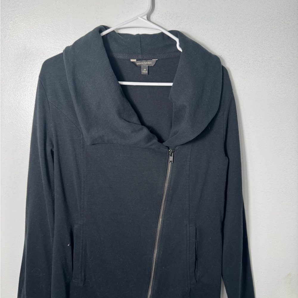 Banana Republic Black Wool Blend Coat - Picture 3 of 5